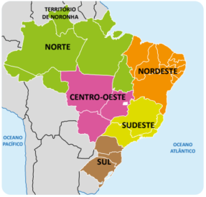 O território brasileiro possui 5 regiões do Brasil. Cada uma delas possui suas próprias características.