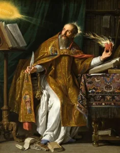 Representação de Santo Agostinho : filosofia medieval.